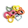 Colliers 100pcs mignon mini-coeur acrylique Collier Chaînes Connecteur de forme de bricolage