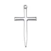 Charms 10st/Lot 46x24mm Sword Cross för smycken som gör antik silverfärg 1.81x0.94 tum