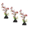 Decorative Flowers 3 Pcs Artificial Potted Plants Outdoor Japanese Hors D'oeuvres Restaurant Flower Ornament Fake Sushi Desktop