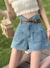 Shorts Women Fashion Simple Solid Design Solose S-5XL Denim per il tempo libero elegante in stile coreano in stile coreano estate per tutte le gocce studenti 240418