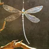 Dekoracyjne figurki 2 Suncatcher Dragonfly Mały olbrzymie łapacz słońca z kryształami