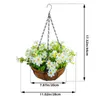 Decorative Flowers Garden Wedding Layout Outdoors Home Decor Silk Chain Hanging Baskets Flower Basket DIY