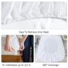 100% Waterproof Fitted Bed Sheet with Elastic Band Anti-slip Cover Mattress Protector for Single Double King Queen 160 180 200 240424