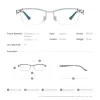 Lentes Fonex Titanium Gafas Frame Men 2022 Nuevo Semi Rimless Square Prescription Eyeglasses Half Marco óptico Gueribles F85709