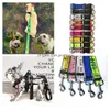 Dog Collars Leashes Designer Dog Collar Leashes Set Cool Letter Pattern Nylon Harness Leash Pet Car Safety Belt For Small Medium L Dhlxc