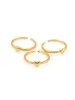 Cluster Rings Fashion Classic Heart Wedding Ladies Gold Elegant Engagement Ring Small Gift Jewelry Copper Plated 18K