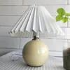 Bordslampor 4x veck lampskärmslampa stående japansk stil veckad kreativ skrivbordsskugga sovrum -b