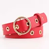 Belts Metal Hole Metal Belt Women Girl Quality Imitation Leather Belt Cinto Cinturon Feminino Mujer Cintos Para as Mulheres Kemer 240423