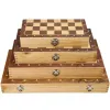 Устанавливает деревянные шахматы, установленные складные магнитные большие платы с 34 шахматными частями интерьера для хранения портативная туристическая набор для ребенка