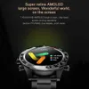 Wristwatches 2024 New Mens Smart Watch AMOLED Screen Moment Display Time 400 MAH Ultra Capacity Battery Bluetooth Call Smartwatch Men Women 240423