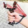 Arrow Big Power New Slingshot Chasse extérieure à l'aide d'une fronde pliable avec un repos au poignet avec une élingue de caoutchouc Catapulte