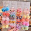 Accessoires de cheveux 2/10/20 PCS / Set Baby Girls Migne Hairball Flower Flower Elastic Bands Childre