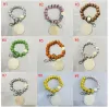 9 Styles Beaded Bracelet Keychain Pendant Party Favor Sports Ball Soccer Baseball Basketball Wooden Bead Bracelet FY3666 ss0424