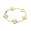 Noble and elegant bracelet popular gift choice High Clover Gold Flower Bracelet Versatile Light Luxury with original vnain cilereft & arrplse