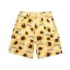 Herren Shorts Streetwear Full Sunflower Print Sommerhemden und Herren Frauen Farbe Match Briefe baggy knielange Hosen übergroß