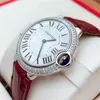 Wählscheiben arbeiten automatische Uhren Carter Instant Blue Ballon Fashion Belt Womens Watch Quarz zurück Diamant W 6 9 2 0 8 7