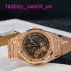 AP Diving poignet Regarder Royal Oak Series 15407or Rose Gold Hollow Double Pendule Watch Men's Fashion Business Causal Business Mécanique Sports