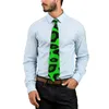 Bow Ties Leopard Animal Tie Lime Green and Black Vintage Cool Neck For Men Business Quality Collar Anpassade slipstillbehör