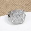 Davidjersey DavidYurma Jewelry Designer Jersey Store Rings for Women Davids Square 17mmジルコン模倣ダイヤモンドスタイルファッションツイストスレッドリングジュエリー