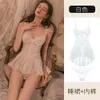 2023 Nieuwe sexy ultra-dunne prinses pyjama-jurk met een diep V-hals voor afslank en ultra korte stijl leuke lingerie mesh pyjama's