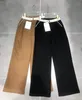 Broek damesontwerper luxe broekvrouw pantalons losse alles-in-één kwaliteit high street comfortabel los elastisch rechte been alles-in-één casual trend puur katoen