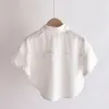 Chemises en lin chemise Blouses bébé garçon couleur solide blanc rose enfant enfant enfant chemise courte manche gamin tenue de bébé vêtements 110y hemden