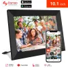 Ramki 10.1 cala Smart WiFi Digital Ramka zdjęć 1280x800 IPS LCD Touch Screen Wsparcie Autorotate Wbudowane w 16 GB pamięci Free Frame App