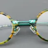 Zonnebrillen frames retro kleine ronde acetaatglazen frame vintage topkwaliteit designer merk optische brillen heren vrouwen gepersonaliseerd