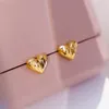 Orecchini per borchie Panjbj Gold Color Love Heart Earrings for Women Girl Girl Sezione Tri dimensionali Giochi di gioielli Drop