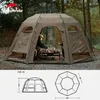 Tentes et abris Naturehike Tente de camping imperméable pour 4 personnes en extérieur tarts de coton Grands événements familiaux Barbecue rapide cabine Smilodon