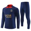 Soccer Jerseys Men's Tracksuit 2324 Half La Paris Training Jersey Adult Children's Winter Long Mancheve Set