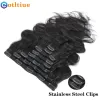 Extensions 120g Volym Series Wavy Malaysia Natural Human Hair Extension Body Wave Clip in Hair Extensions Human Hair Full Head 8pcs 824 ''