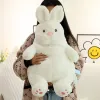 Cuscini grandi bambole pigro ripienate di coniglio pigro morbido peluche simpatico coniglietto bianco giocattoli animali da sonno cuscini per bambini regalo di compleanno per bambini decorazioni kawaii