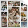 Anpassad filt med 15 Pos Love Family Memories Personlig bild Kasta filt med textgåva för familjeparvänner 240417