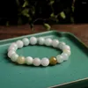 Charm armband naturliga sten kvinnor pärlad jadeit armband yoga elastisk handkedja armband mode tillbehör smycken smycken