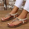 Casual Shoes Bohemian Style Flat Sandals for Women Clip Toe Gladiator Woman Plus Size Soft Bottom Beach Flip Flops