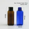 ボトル30PCSクリームローション化粧品コンテナ旅行キット空の小さな四角いペットボトルプラスチックねじキャップ60ml 2オンスパッケージ