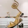 Scarpe casual estate vera pelle in pelle aperta sandali a colori solidi sandali da donna a forma di serpente tacchi alti regolabili abiti da festa sexy 2024