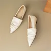 Casual Shoes FEDONAS 2024 Women Pumps Fashion Pleated Pointed Toe Genuine Leather Low Heels Office Lady Basic Woman Spring Summer