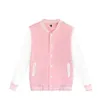 Jackets masculinos personalizados de primavera y otoño para hombre Jackets de béisbol de béisbol pareja béisbol academia campus regular hanfu rosa topl2404