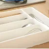 Tiroirs tiroirs Divider Spoon Plastic Table Vole des armoires Boîte de rangement Plateau de rangement Couteau de cuisine Couvrerie