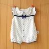 One-Pieces 2022 baby girl Summer clothing short Sleeve cute cotton baby clothes rompers for girls print polka dot boutique clothes onesie