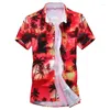 Men's Casual Shirts 2024 Beach Scenery For Men 3D Printed Hawaiian Shirt 5xl Short Sleeve Tops Tee Man Blouse Camisa