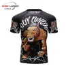 カーテンメンラッシュガードMMA Tシャツ新しいJiu Jitu Jitsu Rash Guard Shirts BJJ Kickboxing Jerseys Sport Compression Boxing Tes