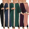 Ubranie etniczne Dubai Abaya Womenki cekiny Batwing Sleeve luźne kaftan maxi sukienka islamska Ramadan Arabska szata S-5xl