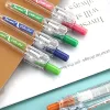 Stylos 9pcs / set Morandisoth en gel encre, stylo d'écriture durable, stylo de signature, 5 couleurs, stylos macarons de couleur vintage, ensemble de cadeaux, recharge de 0,5 mm