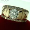 Band Rings 1pcs Luxury Women Ring Metal Carving Gold Color Inlaid Zircon Stones Couple Bridal Engagement Wedding Jewelry H240424