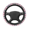 Cubiertas de volante cubierta de automóvil de flores linda 38 cm Anti-slip Floral Elastische ACCESORIOS ACCESORIOS DE AUTORES