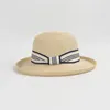 Chapéus de aba larga USPOP 2024 Women Women Sun Hat com fita listrada de fita praia de praia de verão casual desgaste chique