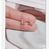 Stud Earrings S925 Sterling Silver Small Cherry Tide Raising Ear Hole Female Temperament Simple And Cold Jewelry